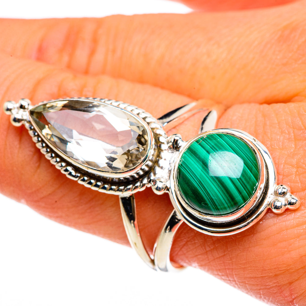 Malachite Rings handcrafted by Ana Silver Co - RING86939