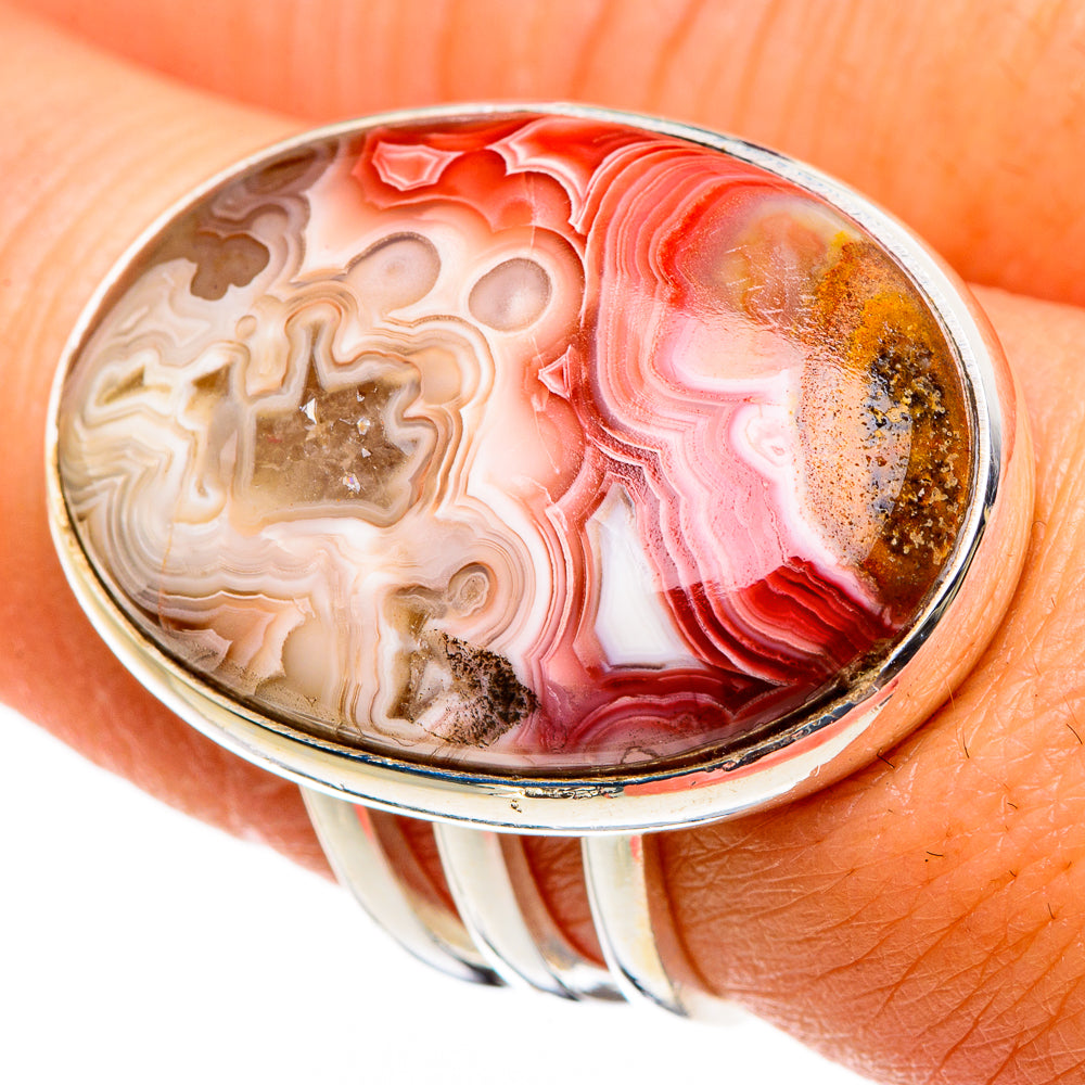 Crazy Lace Agate Rings handcrafted by Ana Silver Co - RING86944