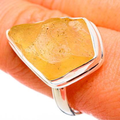 Libyan Desert Glass Rings handcrafted by Ana Silver Co - RING86951
