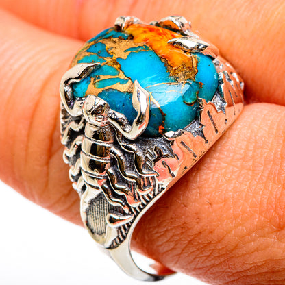 Spiny Oyster Turquoise Rings handcrafted by Ana Silver Co - RING86958