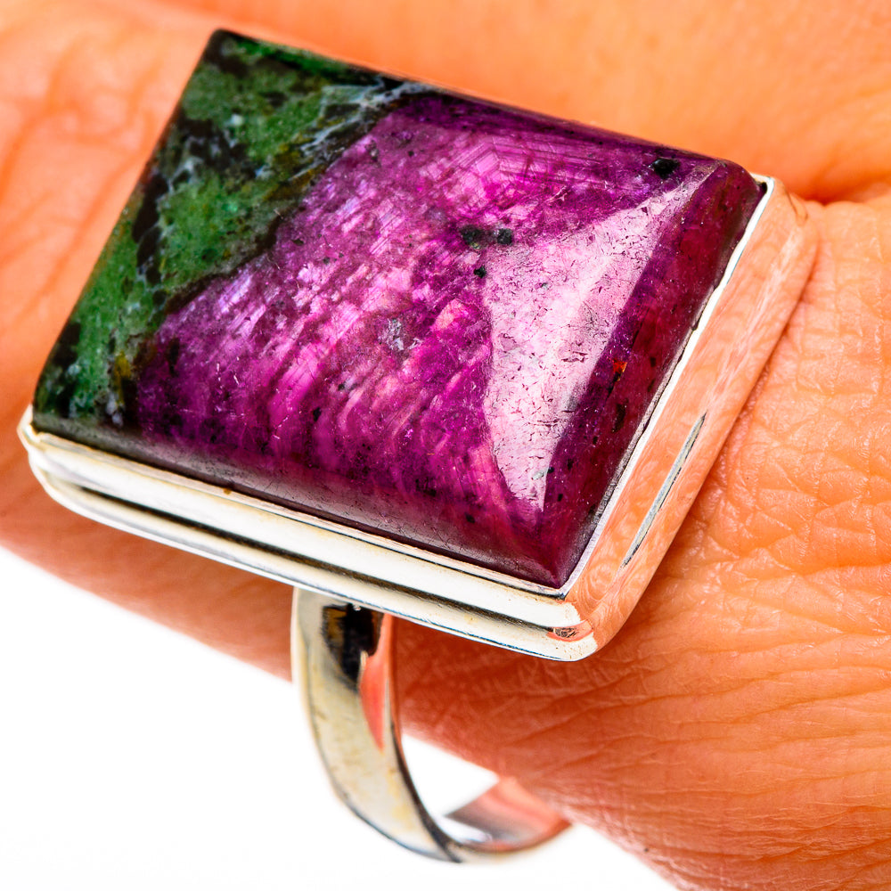 Ruby Zoisite Rings handcrafted by Ana Silver Co - RING86959