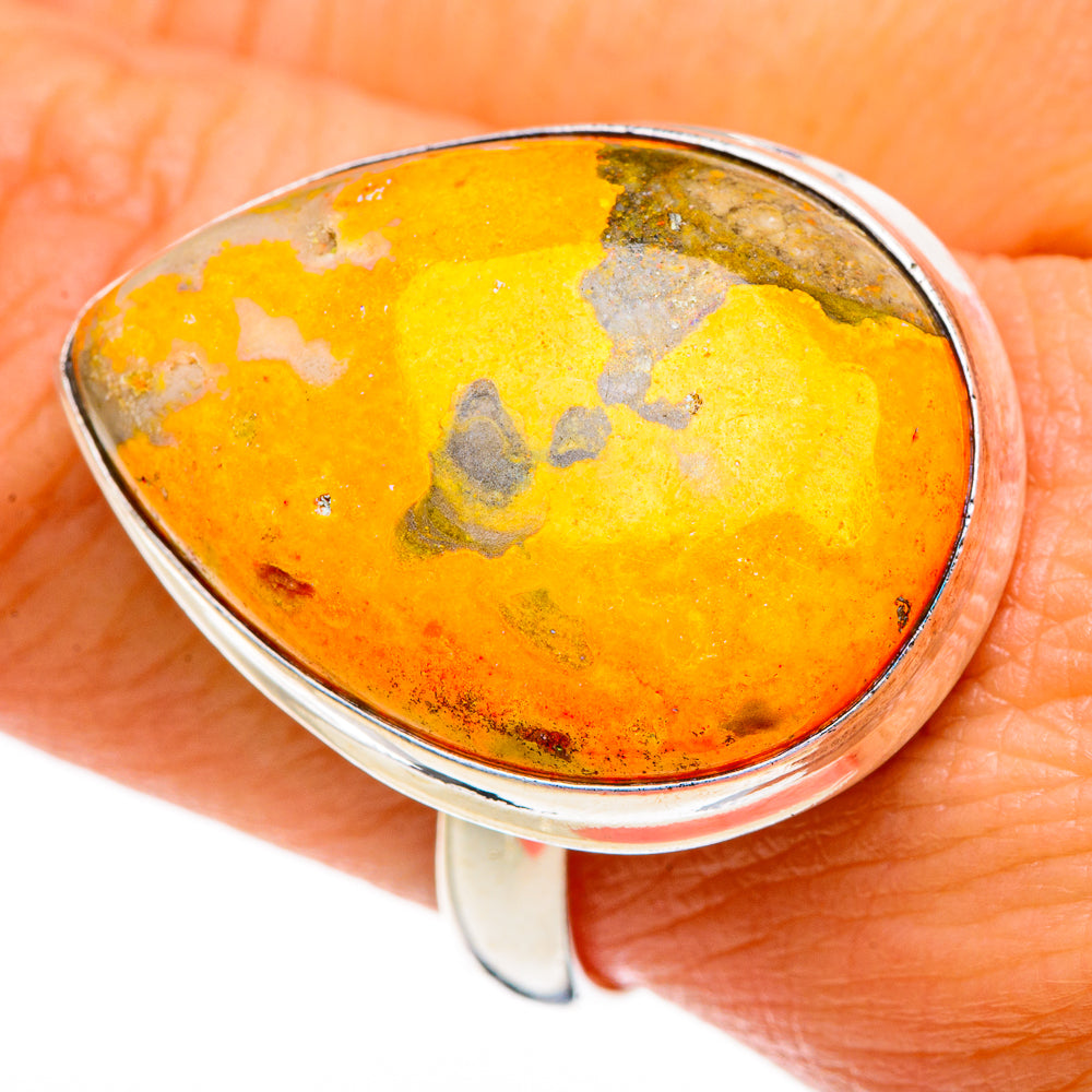 Bumble Bee Jasper Rings handcrafted by Ana Silver Co - RING86965