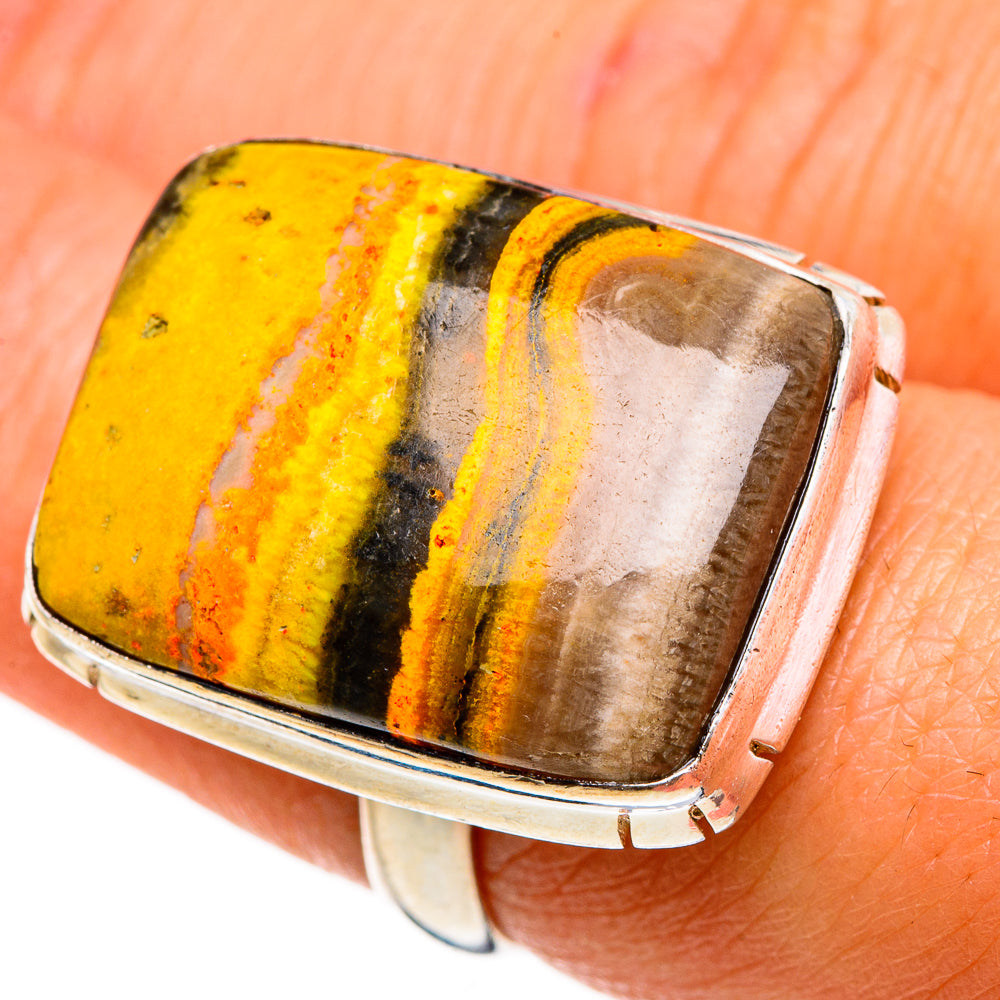 Bumble Bee Jasper Rings handcrafted by Ana Silver Co - RING86966