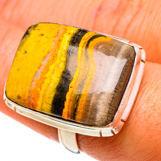Bumble Bee Jasper Rings handcrafted by Ana Silver Co - RING86966