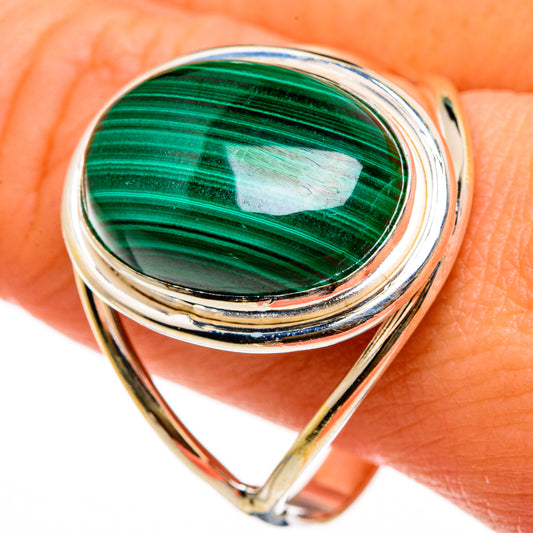 Malachite Rings handcrafted by Ana Silver Co - RING86985