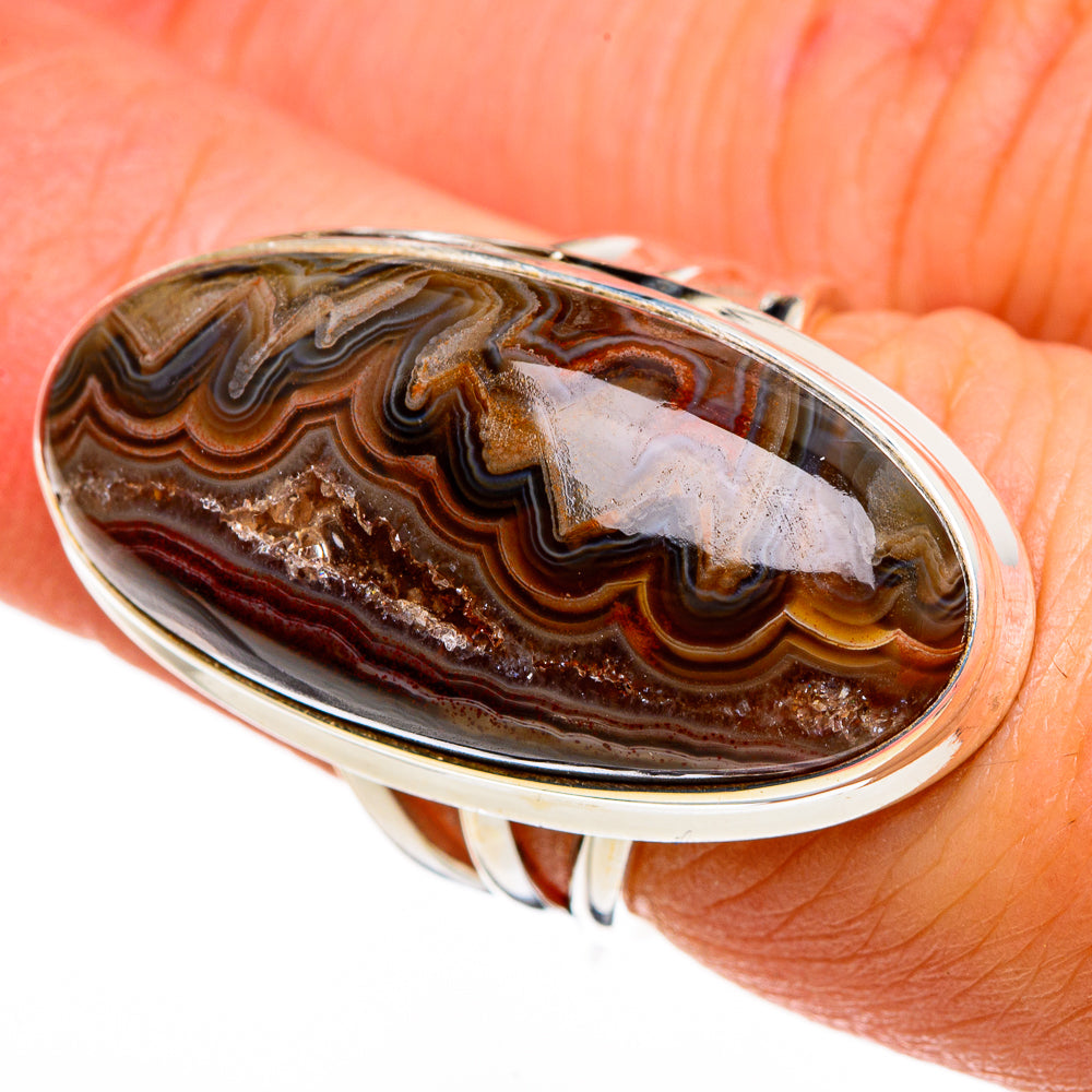 Crazy Lace Agate Rings handcrafted by Ana Silver Co - RING86987