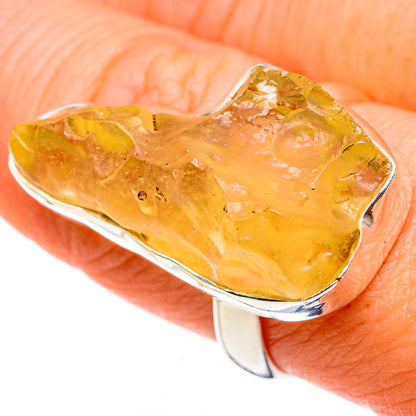 Libyan Desert Glass Rings handcrafted by Ana Silver Co - RING86991