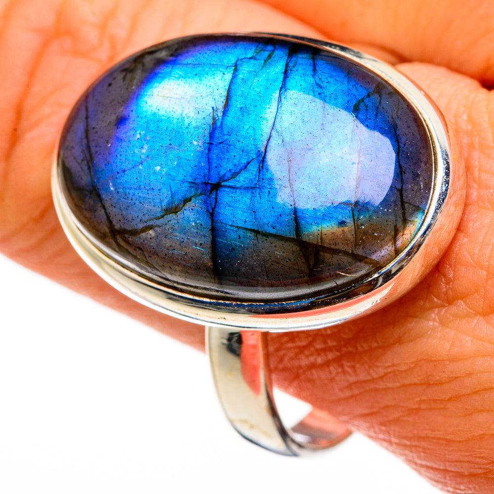 Labradorite Rings handcrafted by Ana Silver Co - RING87005