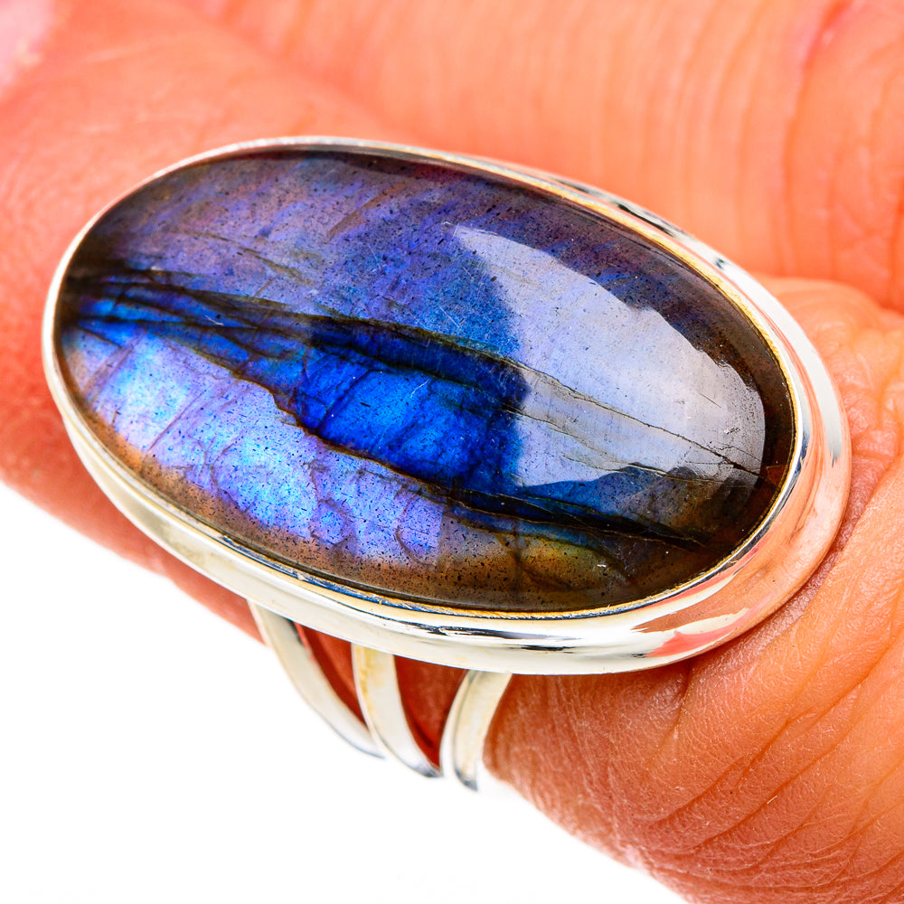 Labradorite Rings handcrafted by Ana Silver Co - RING87008
