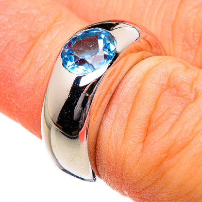 Blue Topaz Rings handcrafted by Ana Silver Co - RING87015