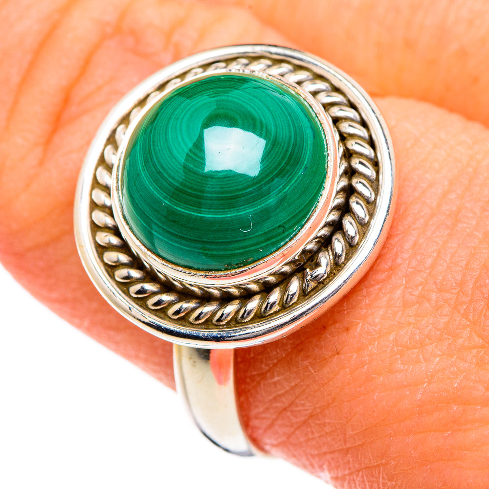 Malachite Rings handcrafted by Ana Silver Co - RING87016