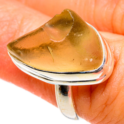 Libyan Desert Glass Rings handcrafted by Ana Silver Co - RING87021