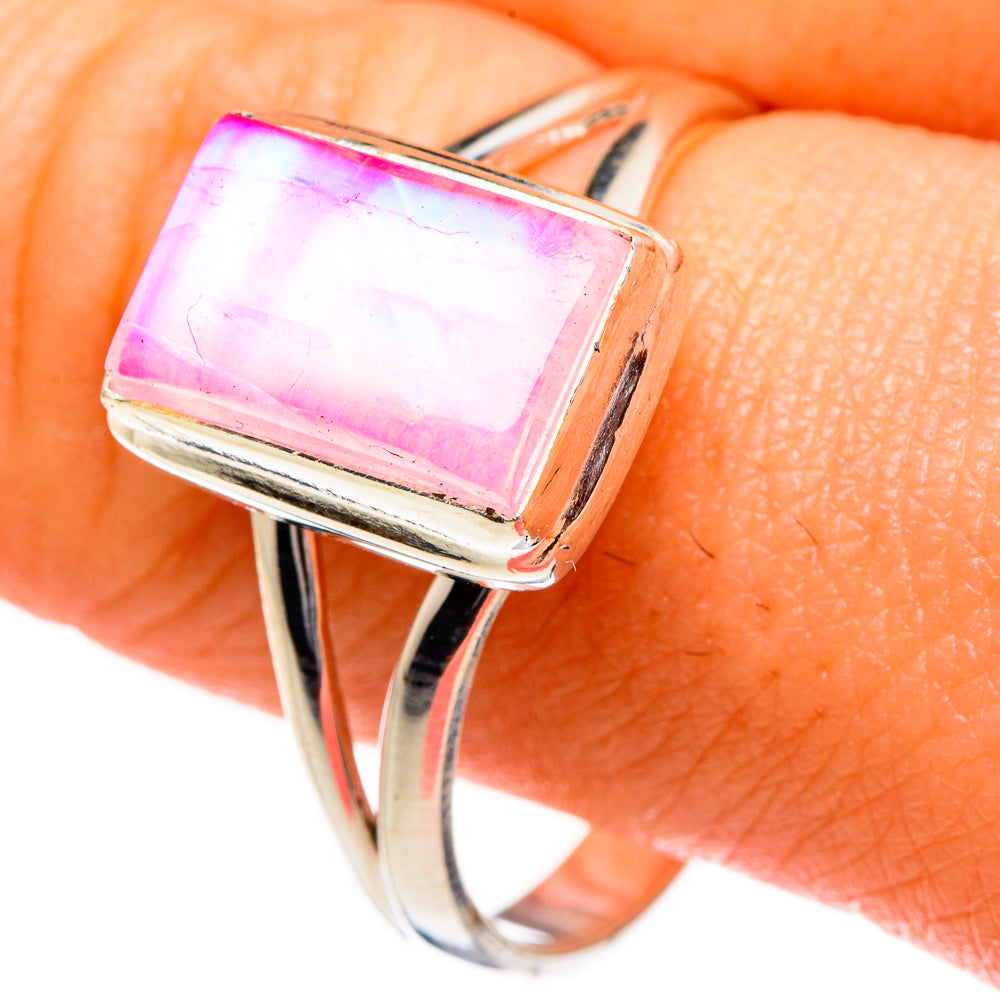 Pink Moonstone Rings handcrafted by Ana Silver Co - RING87022