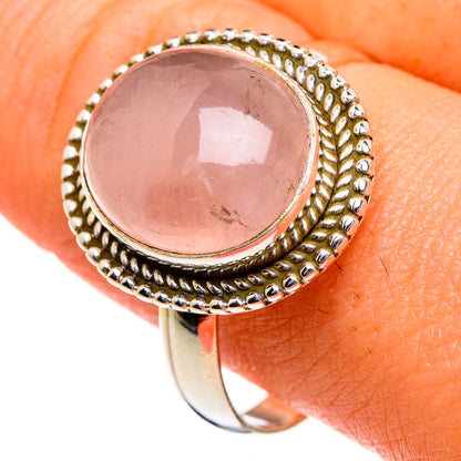 Rose Quartz Rings handcrafted by Ana Silver Co - RING87023