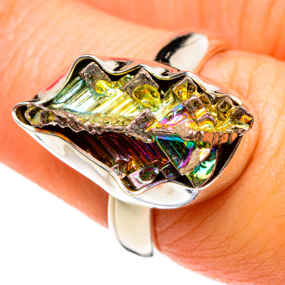 Bismuth Crystal Rings handcrafted by Ana Silver Co - RING87030