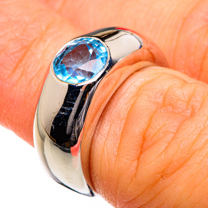 Blue Topaz Rings handcrafted by Ana Silver Co - RING87035