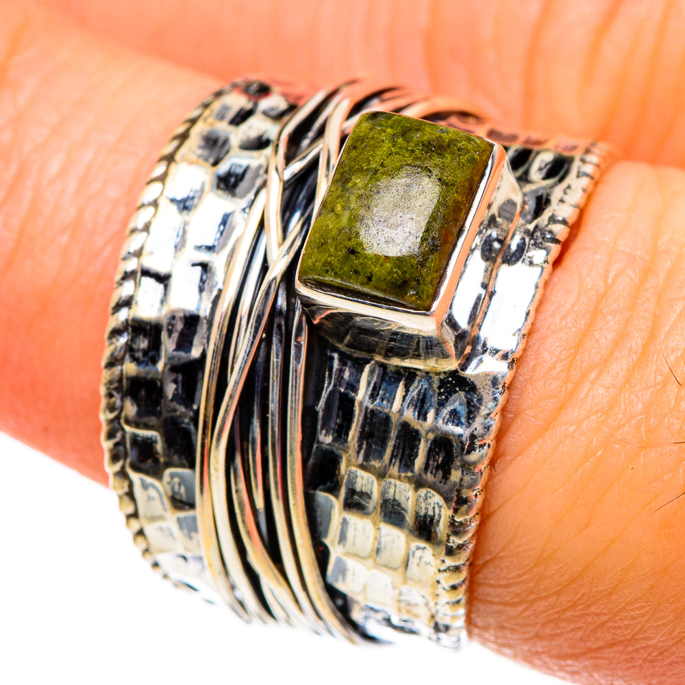 Green Jasper Rings handcrafted by Ana Silver Co - RING87037