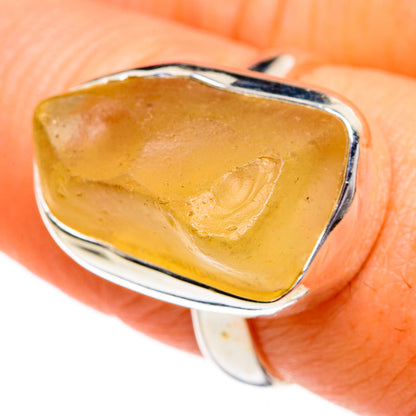 Libyan Desert Glass Rings handcrafted by Ana Silver Co - RING87041