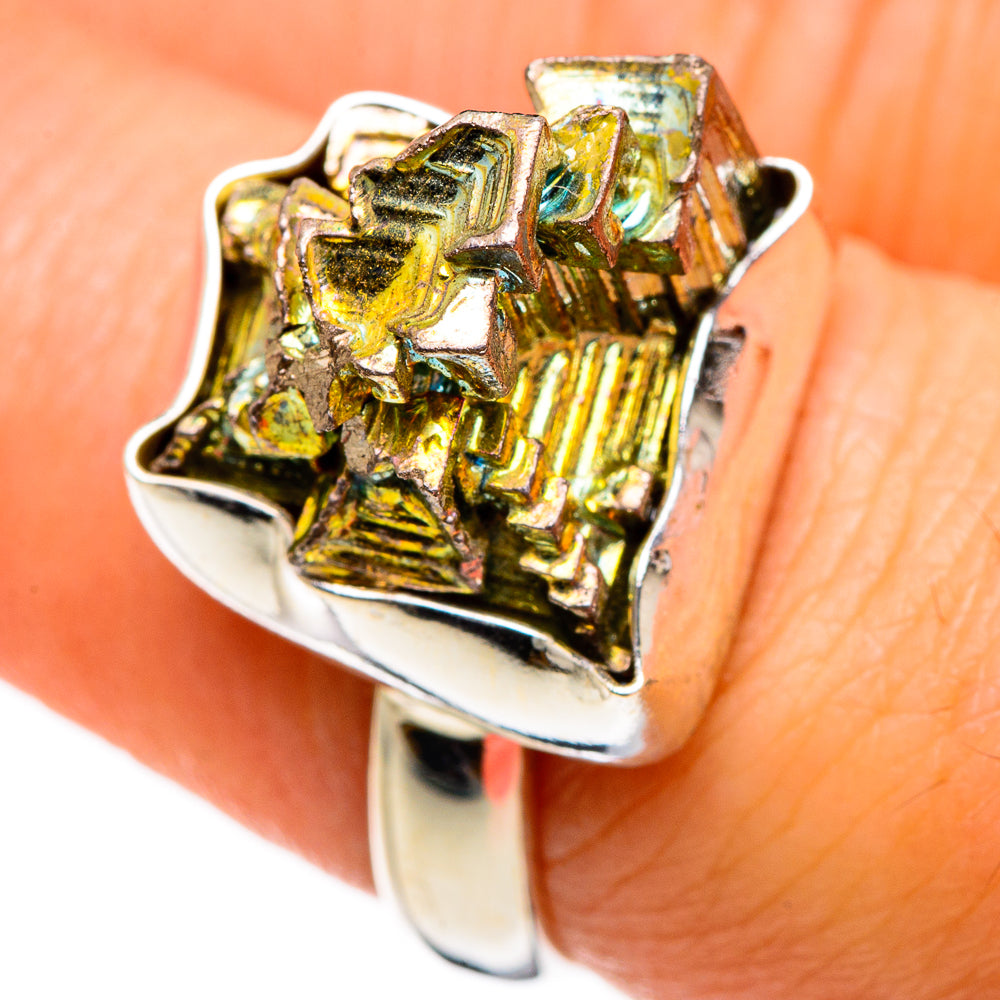 Bismuth Crystal Rings handcrafted by Ana Silver Co - RING87052