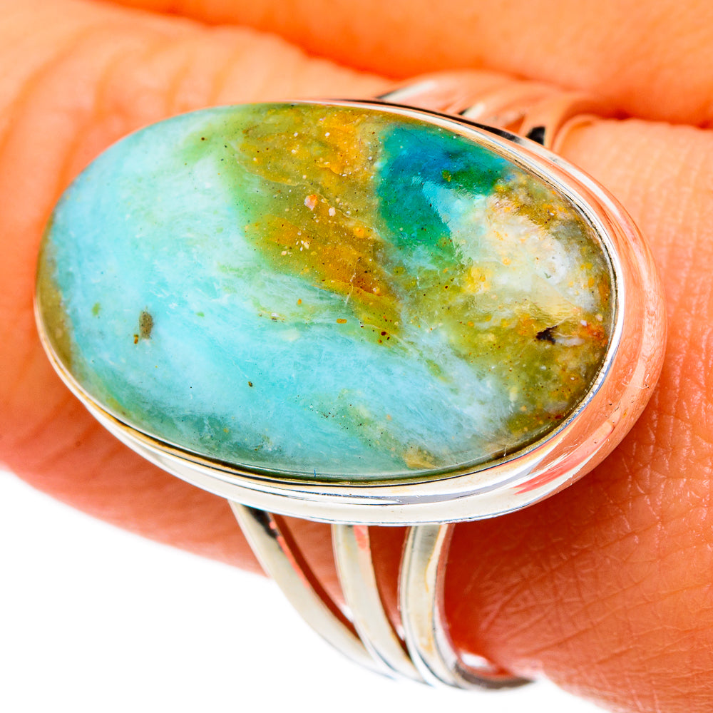 Peruvian Opal Rings handcrafted by Ana Silver Co - RING87054