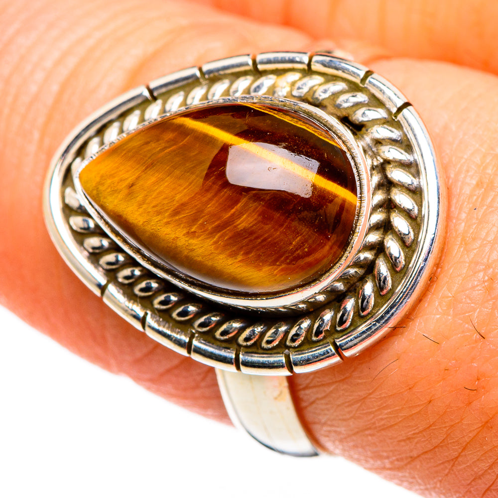Tiger Eye Rings handcrafted by Ana Silver Co - RING87059