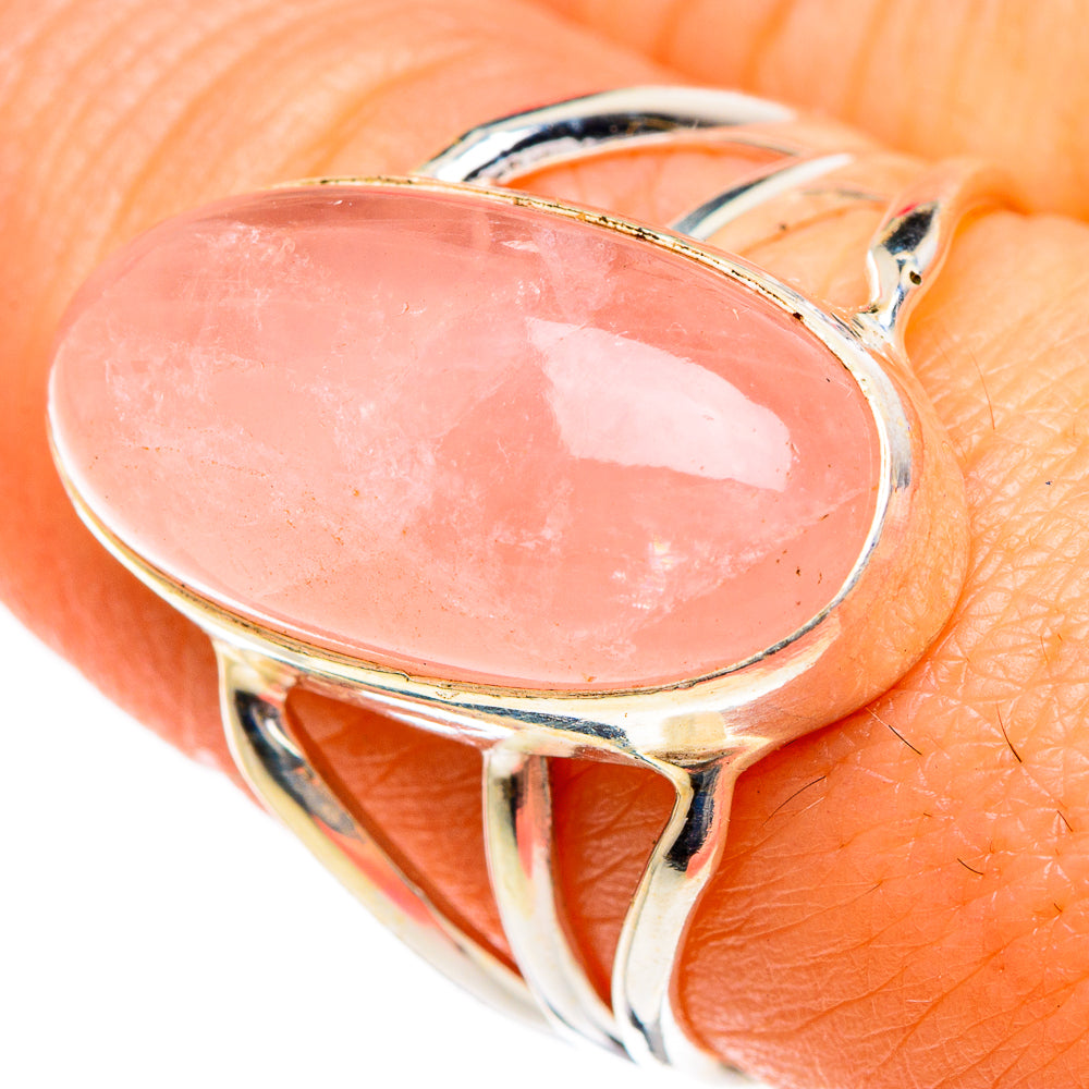 Rose Quartz Rings handcrafted by Ana Silver Co - RING87062