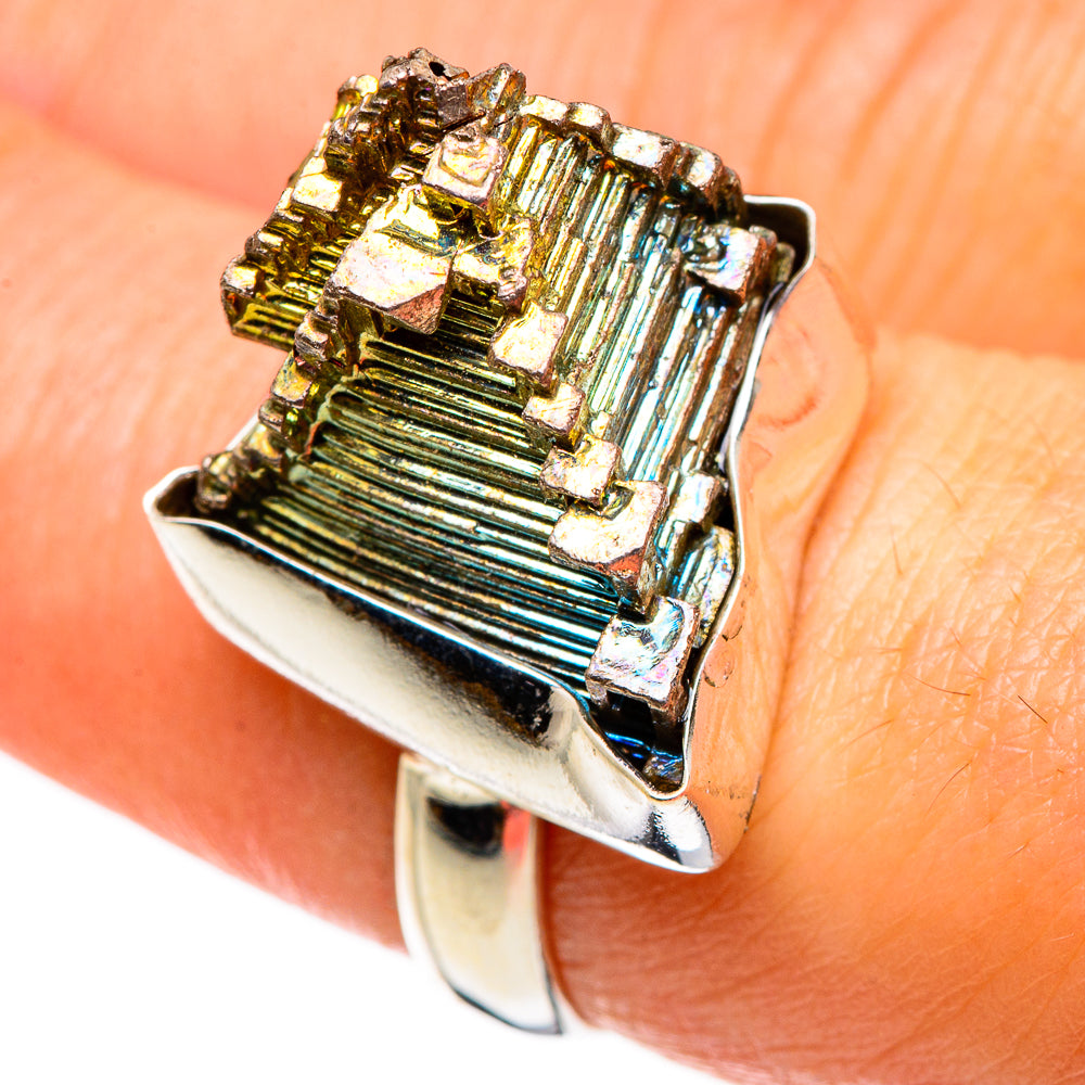 Bismuth Crystal Rings handcrafted by Ana Silver Co - RING87068