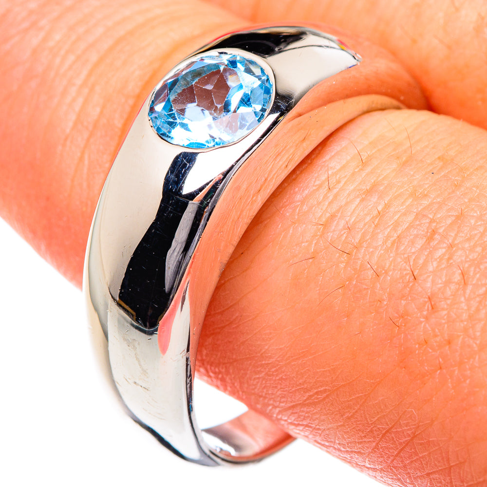Blue Topaz Rings handcrafted by Ana Silver Co - RING87071