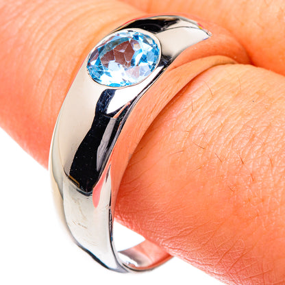 Blue Topaz Rings handcrafted by Ana Silver Co - RING87071