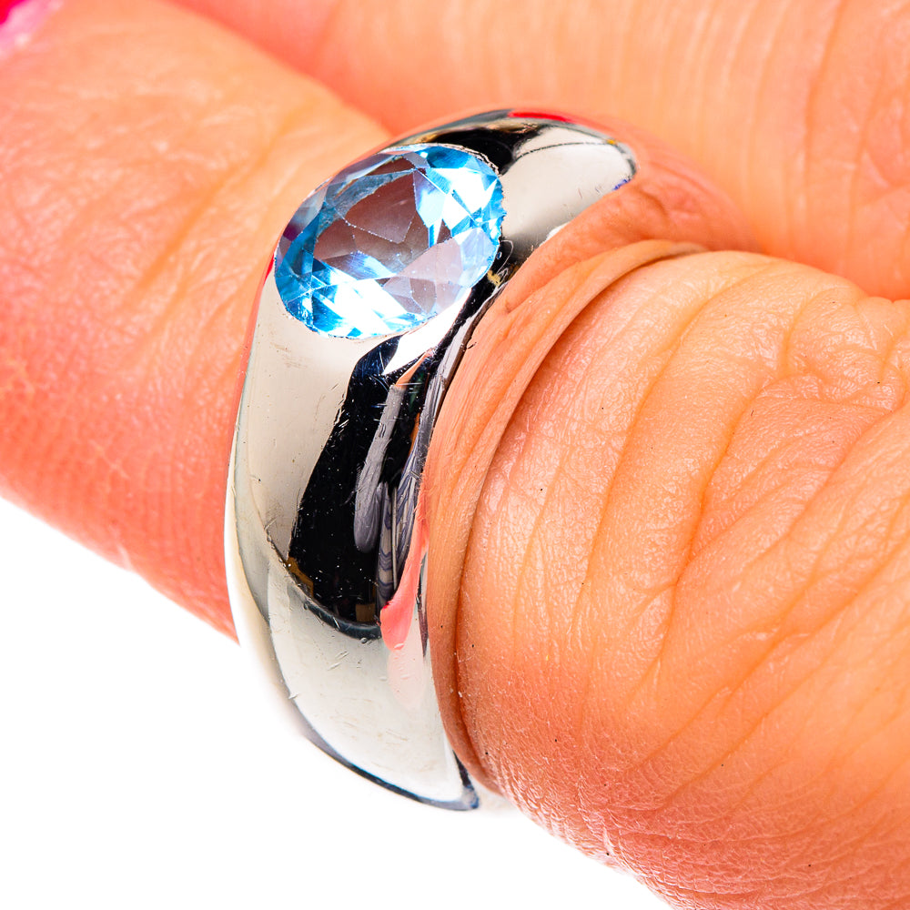 Blue Topaz Rings handcrafted by Ana Silver Co - RING87073
