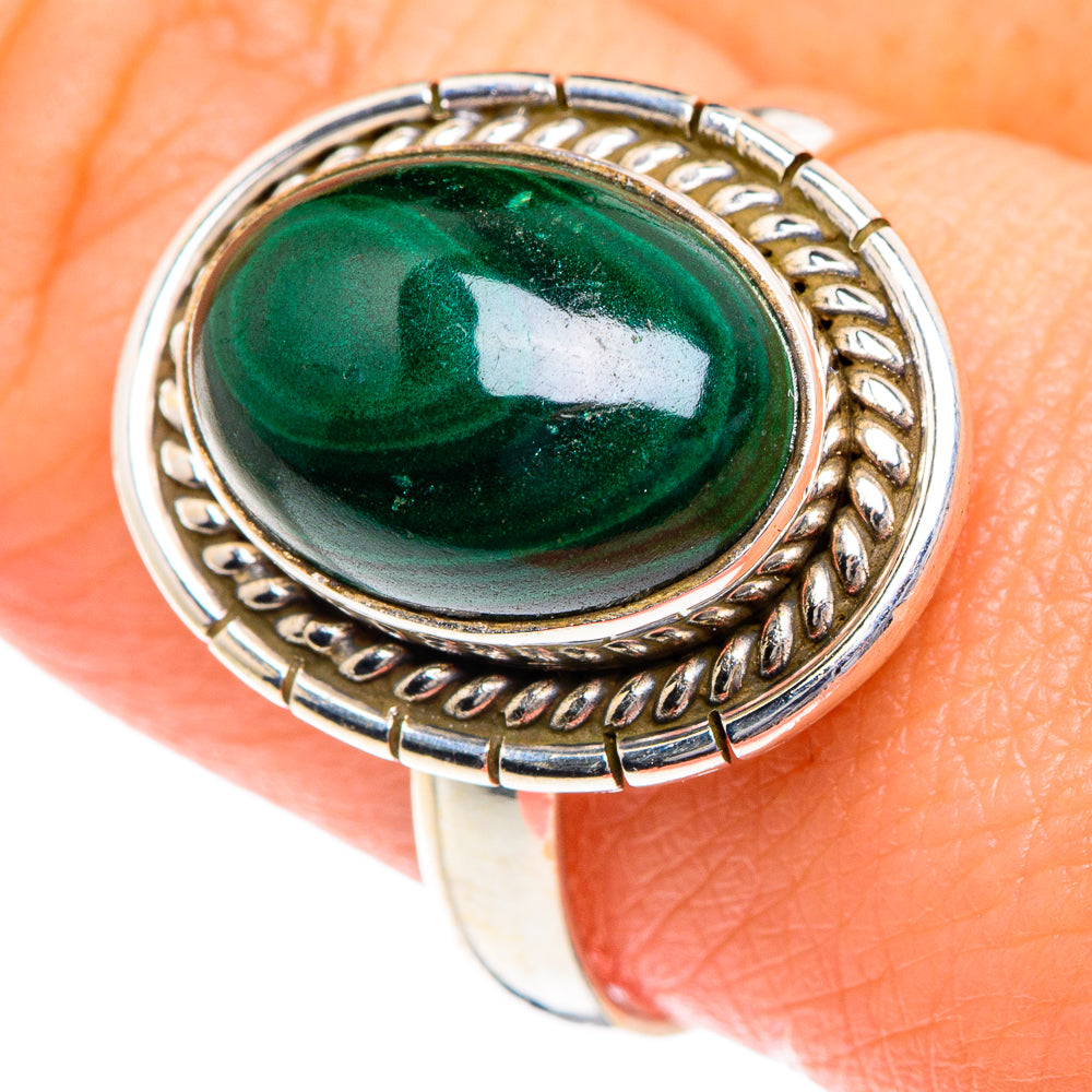 Malachite Rings handcrafted by Ana Silver Co - RING87074