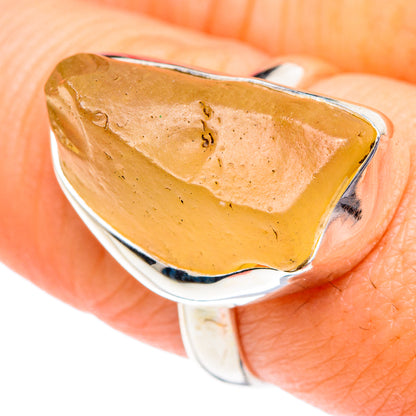 Libyan Desert Glass Rings handcrafted by Ana Silver Co - RING87078