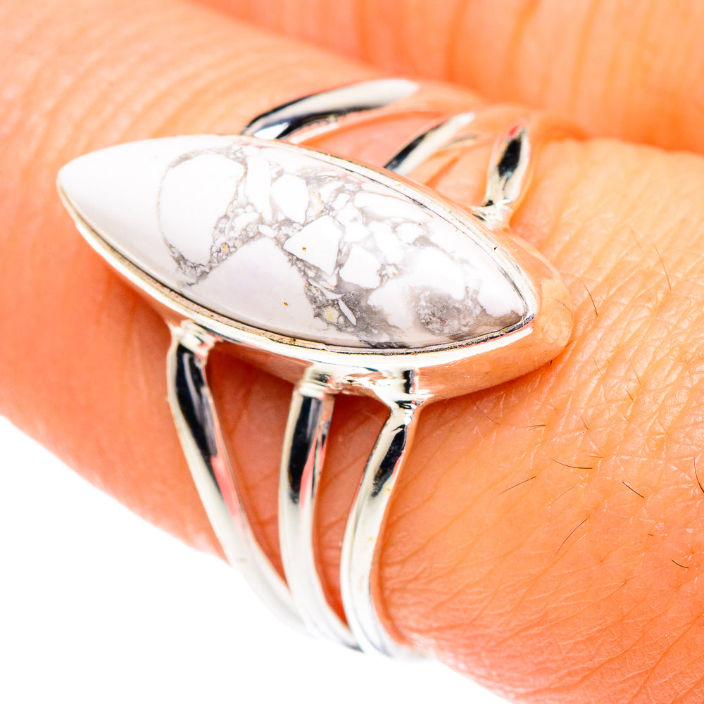 Howlite Rings handcrafted by Ana Silver Co - RING87084