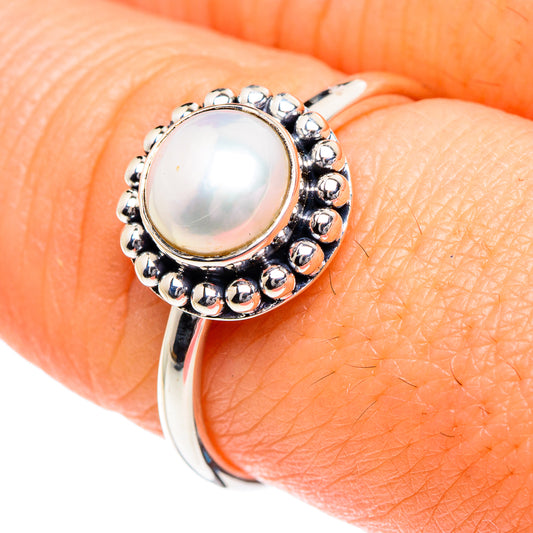 Cultured Pearl Rings handcrafted by Ana Silver Co - RING87085