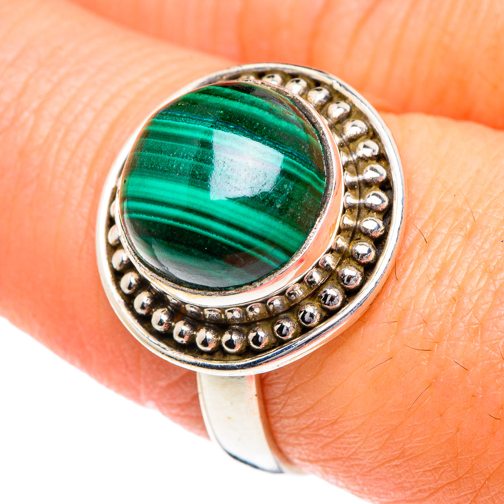 Malachite Rings handcrafted by Ana Silver Co - RING87091