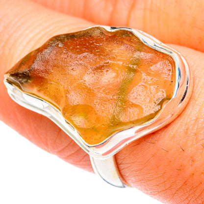 Libyan Desert Glass Rings handcrafted by Ana Silver Co - RING87095