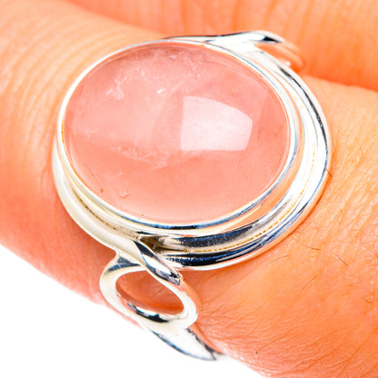 Rose Quartz Rings handcrafted by Ana Silver Co - RING87097