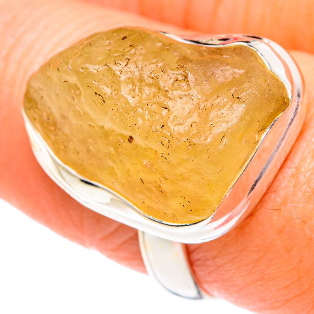 Libyan Desert Glass Rings handcrafted by Ana Silver Co - RING87112