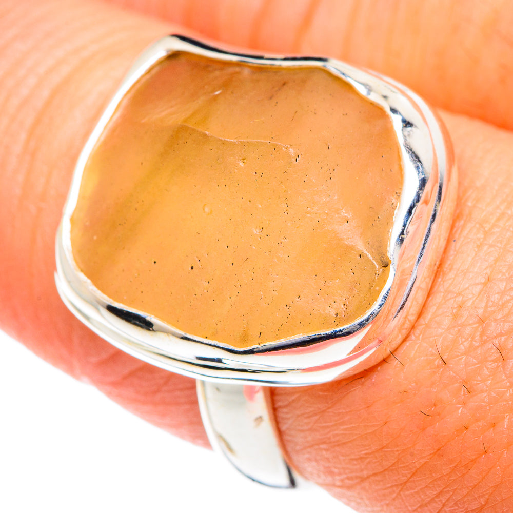 Libyan Desert Glass Rings handcrafted by Ana Silver Co - RING87113