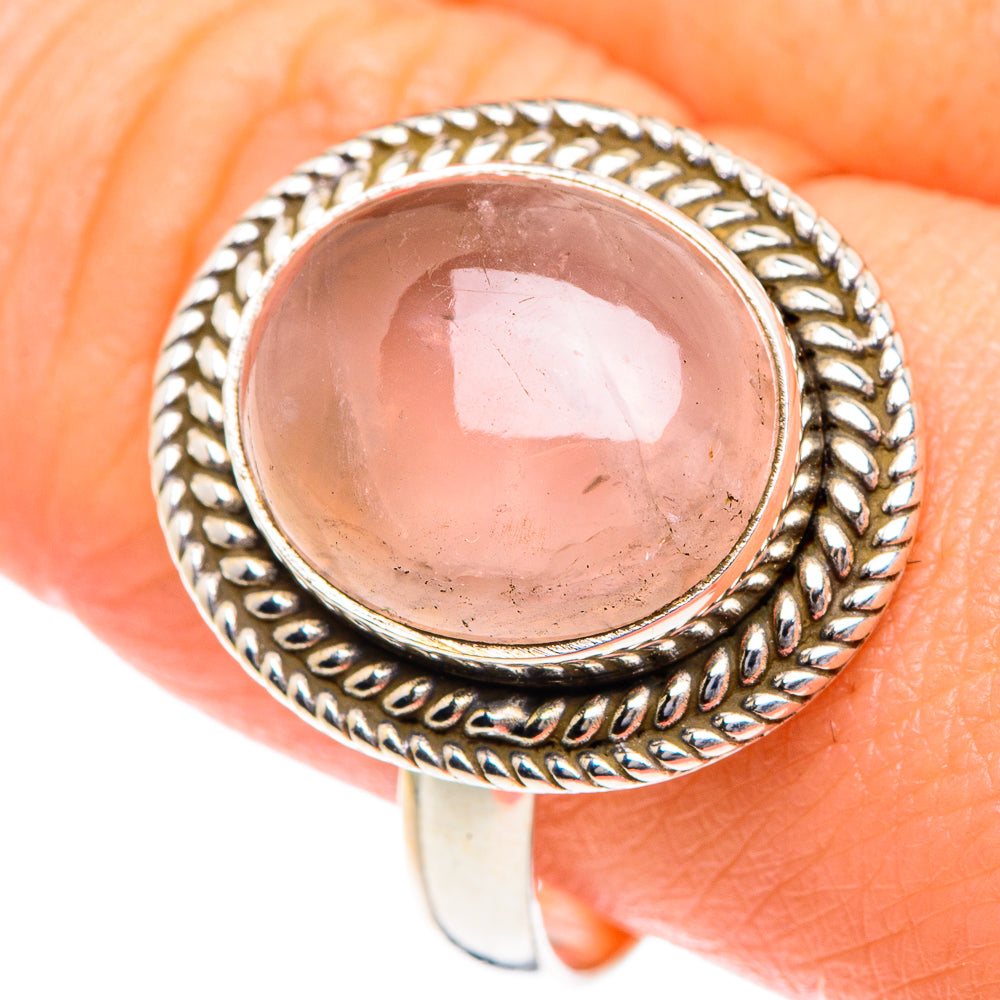 Rose Quartz Rings handcrafted by Ana Silver Co - RING87114