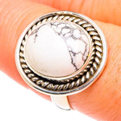 Howlite Rings handcrafted by Ana Silver Co - RING87118