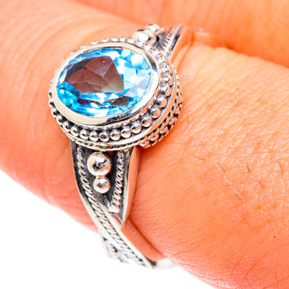 Blue Topaz Rings handcrafted by Ana Silver Co - RING87123