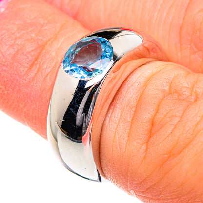 Blue Topaz Rings handcrafted by Ana Silver Co - RING87124