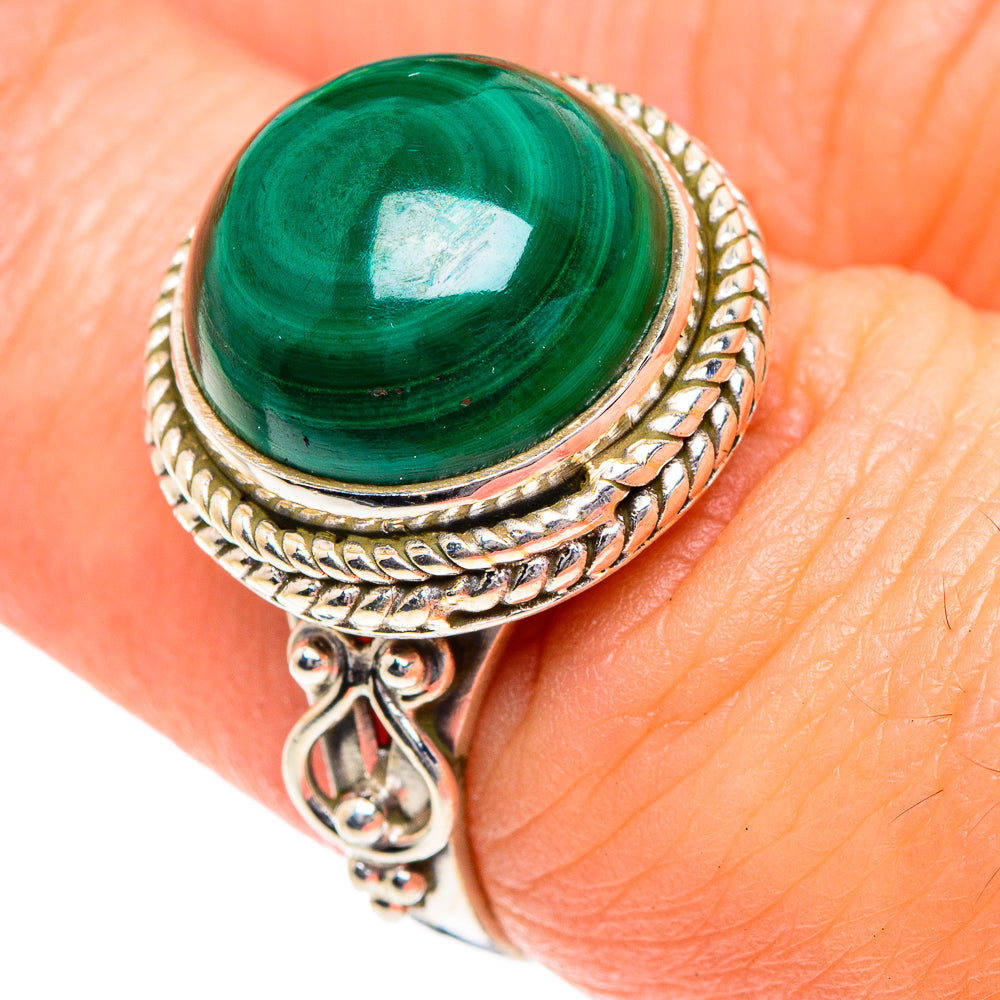 Malachite Rings handcrafted by Ana Silver Co - RING87126