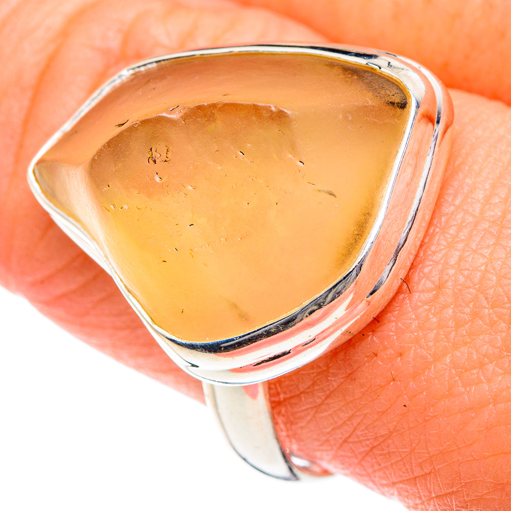 Libyan Desert Glass Rings handcrafted by Ana Silver Co - RING87129