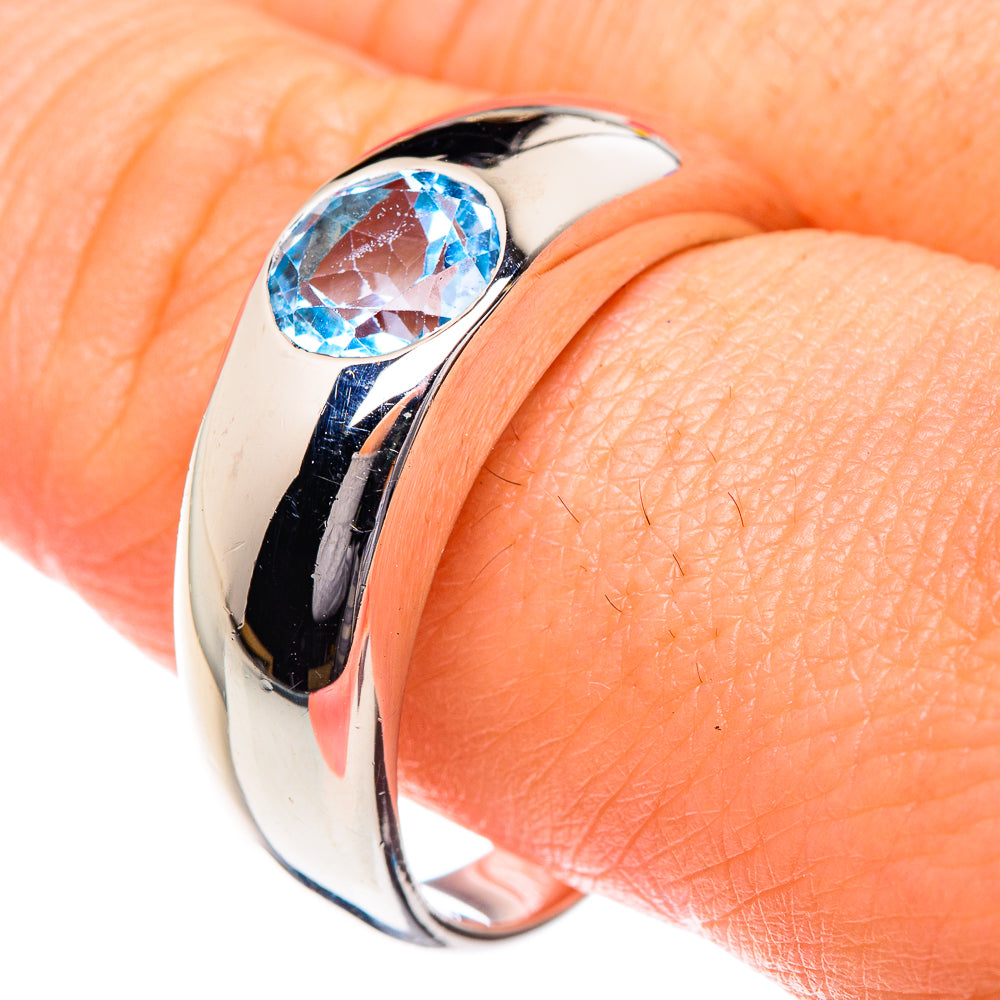 Blue Topaz Rings handcrafted by Ana Silver Co - RING87138