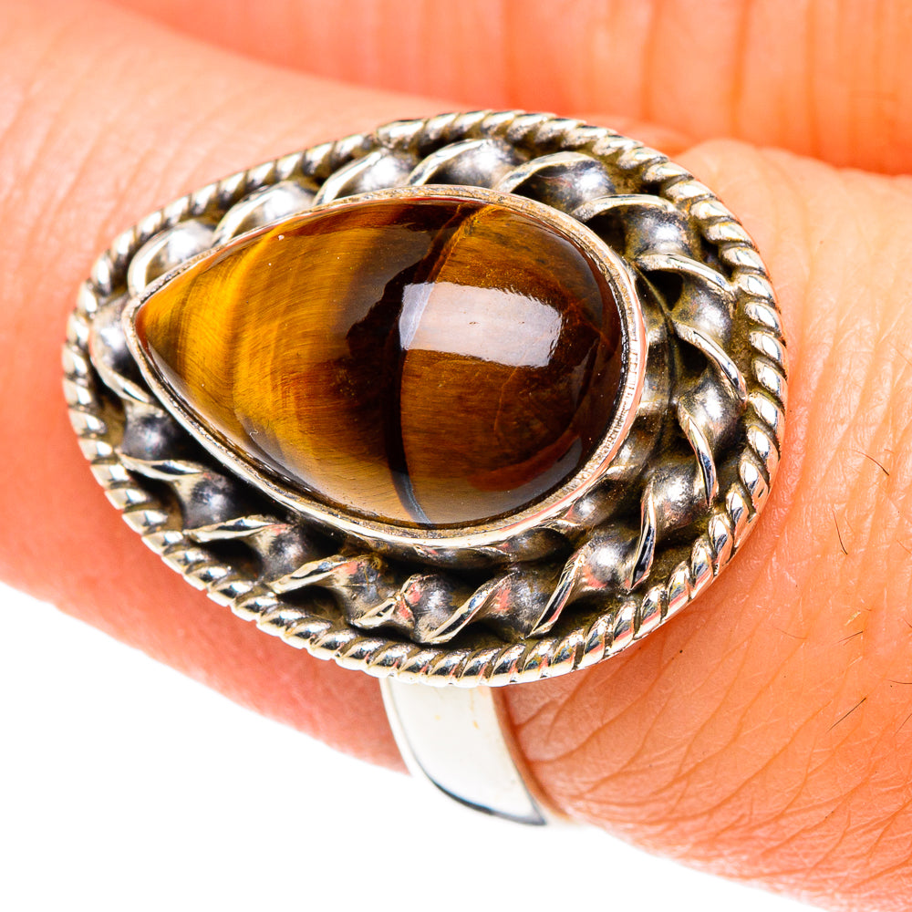 Tiger Eye Rings handcrafted by Ana Silver Co - RING87141