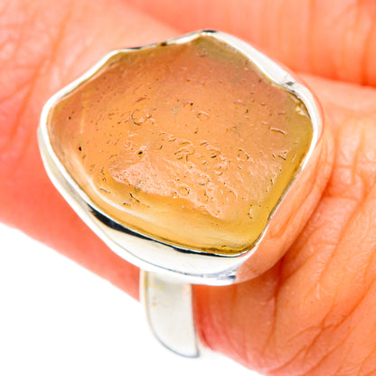 Libyan Desert Glass Rings handcrafted by Ana Silver Co - RING87144