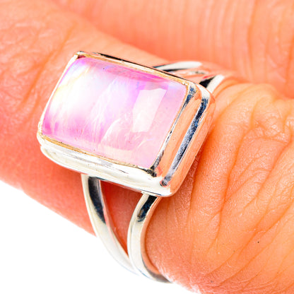 Pink Moonstone Rings handcrafted by Ana Silver Co - RING87155