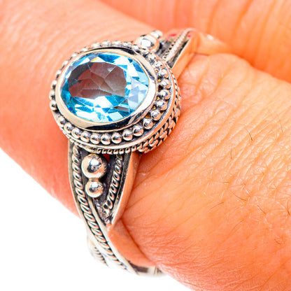 Blue Topaz Rings handcrafted by Ana Silver Co - RING87179